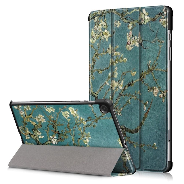 Trifoldet stativetui til Samsung Galaxy Tab S6 Lite - Mandeltræ i blomst