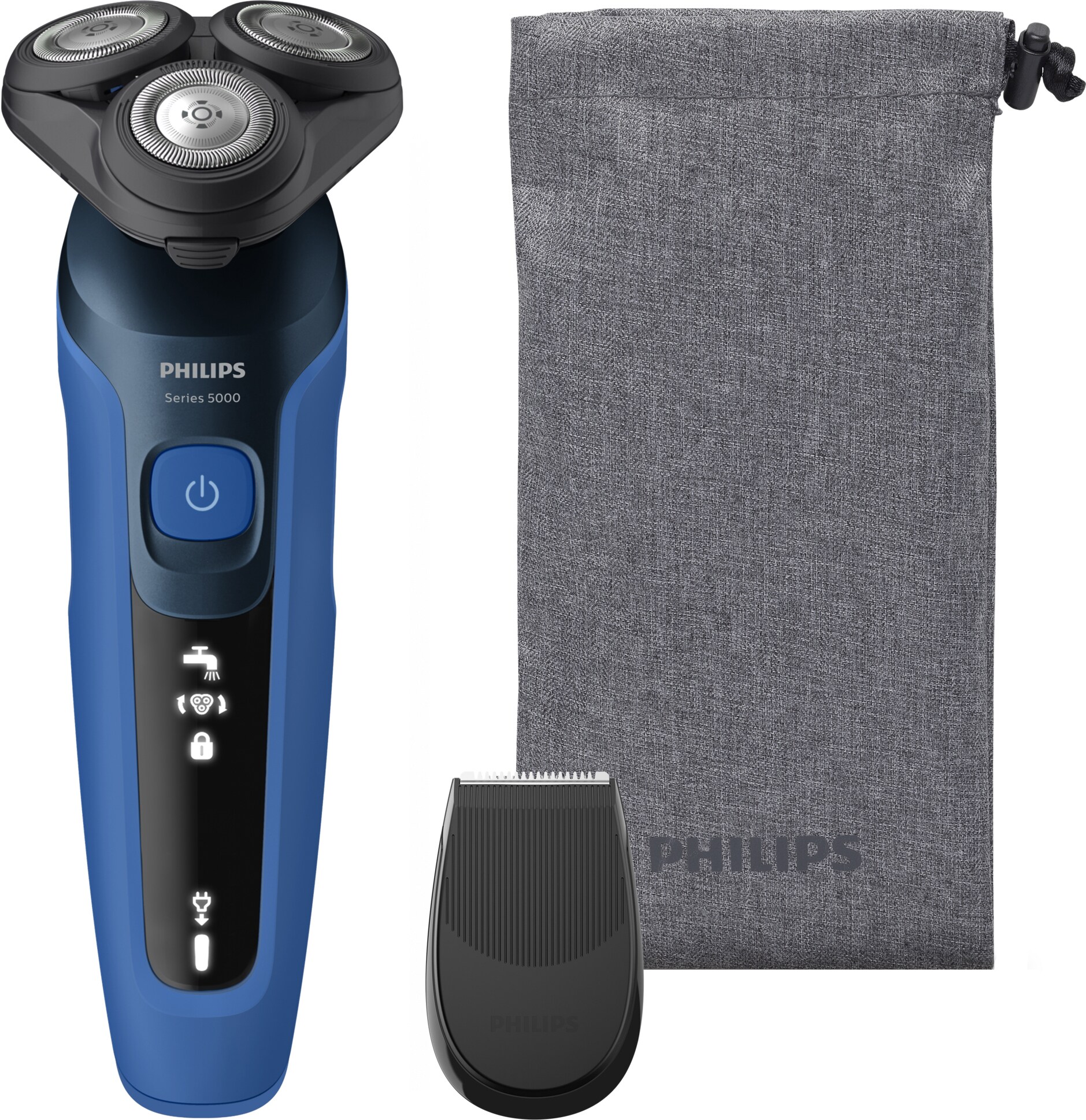 Philips Series 5000 barbermaskine S546618 (sort/blå) med PrisMatch