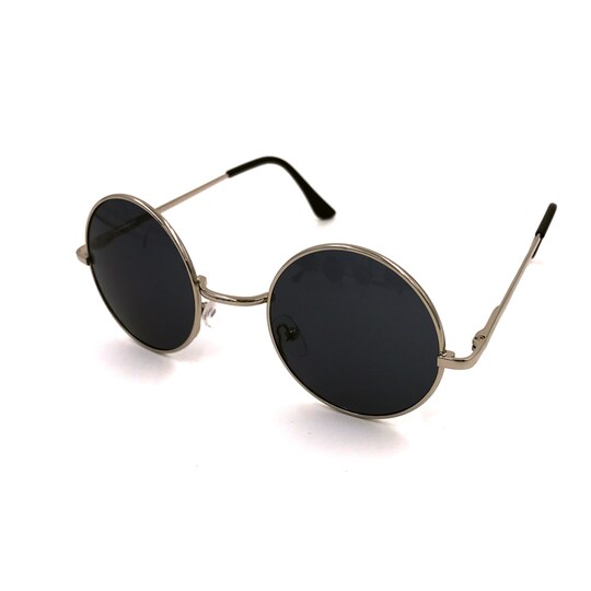 SKALO runde solbriller - Sølv-Sort | Elgiganten