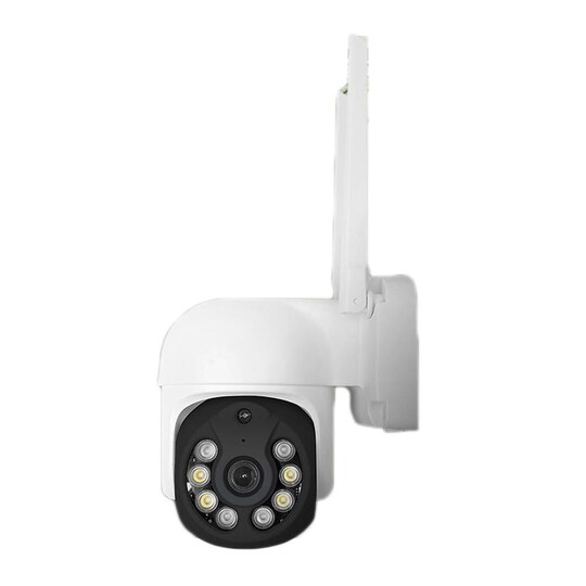 Overvågningskamera PTZ Wifi udendørs kamera Hvid | Elgiganten