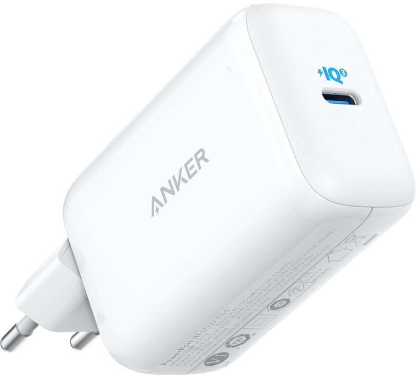 Anker PowerPort III Pod 65W USB-C oplader (hvid) | Elgiganten
