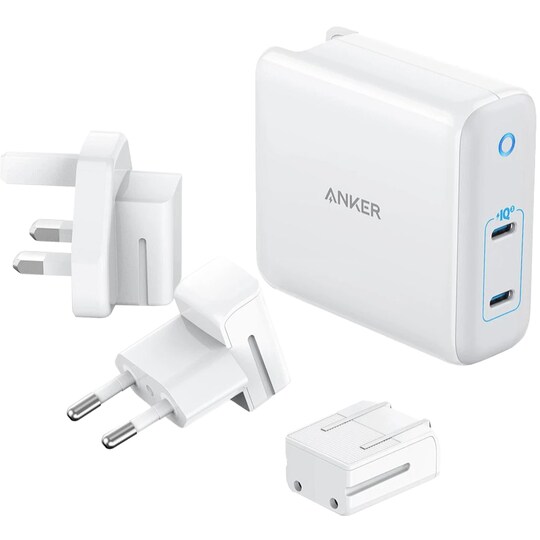 Anker PowerPort III 2-Port 60W USB-C oplader (hvid) | Elgiganten