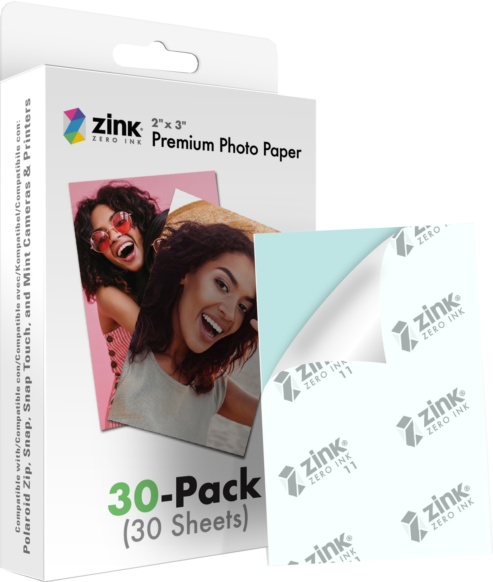 Polaroid ZINK Zero-Ink fotopapir 2" x 3" (30 stk.) | Elgiganten
