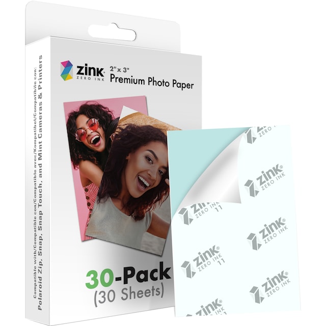 Polaroid ZINK Zero-Ink fotopapir 2" x 3" (30 stk.)
