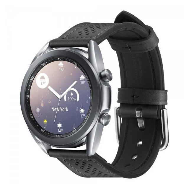 Spigen Samsung Galaxy Watch Armbånd 20mm Retro Fit Sort