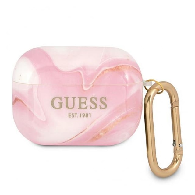 Guess AirPods Pro Cover Shiny Marble Lyserød