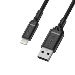 Kabel USB-A/Lightning 1 m Sort