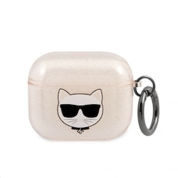 Karl Lagerfeld AirPods 3 Cover Choupette Glitter Guld