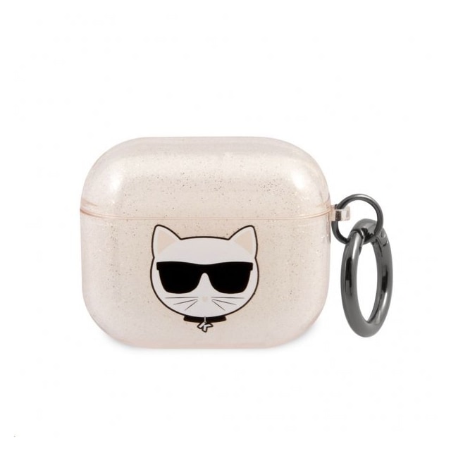 Karl Lagerfeld AirPods 3 Cover Choupette Glitter Guld