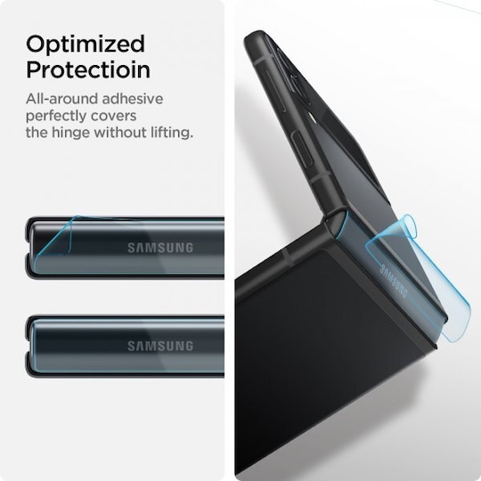 Spigen Samsung Galaxy Z Flip 3 Kameralinsebeskytter Glas.tR Optik Svart + Hinge Film 2-pack