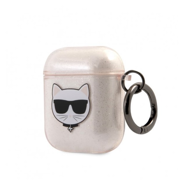 Karl Lagerfeld AirPods (1/2) Cover Choupette Glitter Guld