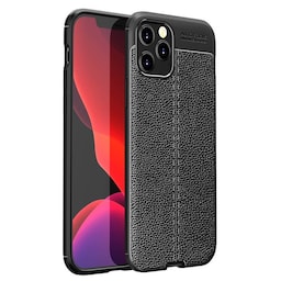 Lædermønstret TPU Cover Apple iPhone 13 Pro (6.1")  - sort