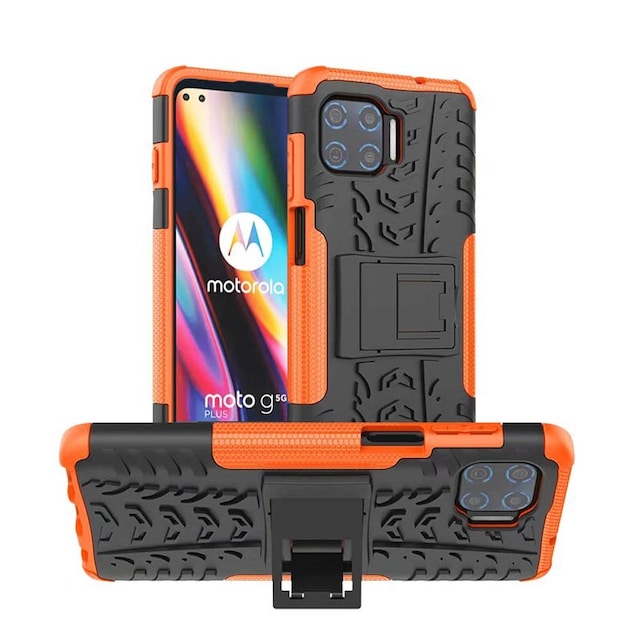 Stødbestandigt cover med stativ Motorola Moto G 5G Plus  - appelsin