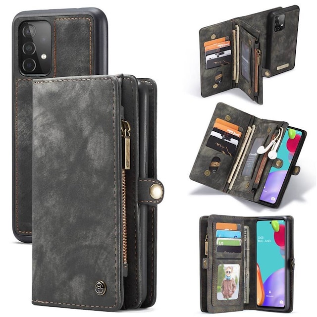 Multi-Wallet CaseMe 11-kort Samsung Galaxy A52s 5G  - Sort / Grå