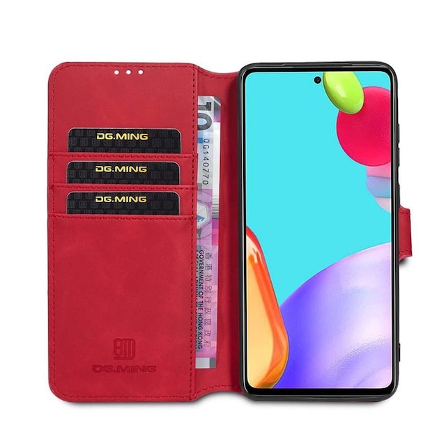 DG-Ming Wallet 3-kort Samsung Galaxy A52s 5G  - rød