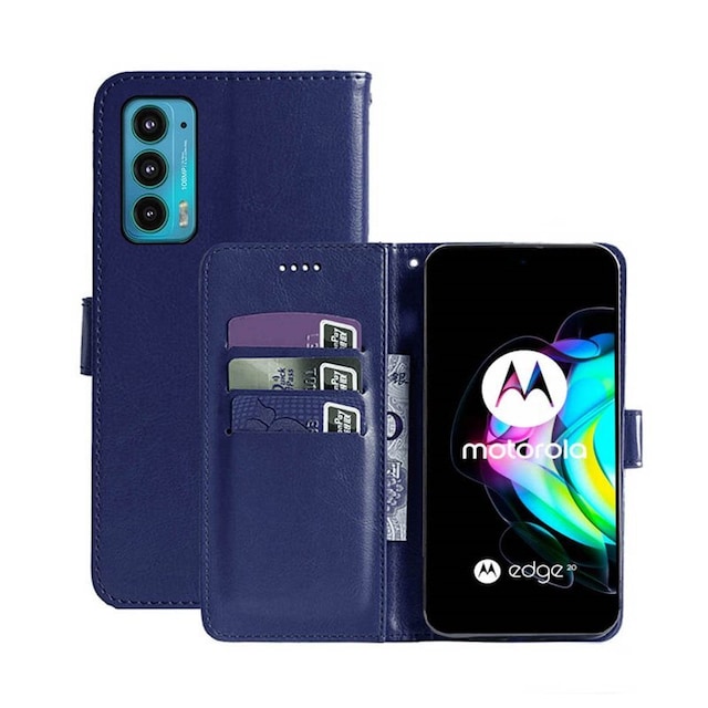 Wallet Cover 3-kort Motorola Edge 20  - mørk