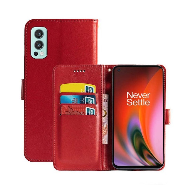 Wallet Cover 3-kort OnePlus Nord 2 5G  - rød