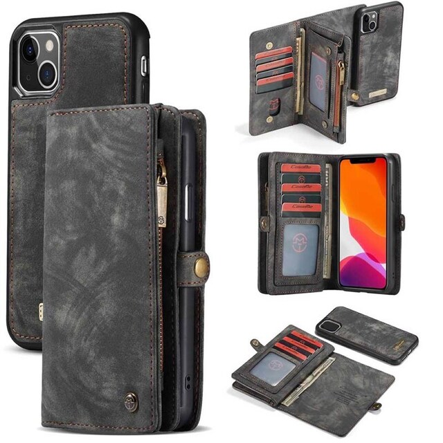 Multi Wallet CaseMe 11-kort Apple iPhone 13 mini  - Sort / Grå