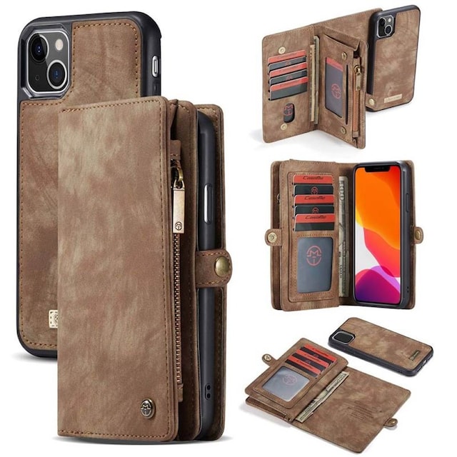 Multi Wallet CaseMe 11-kort Apple iPhone 13 mini  - brun