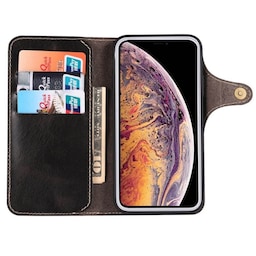 Wallet 3-kort ægte læder Apple iPhone 13 mini  - sort