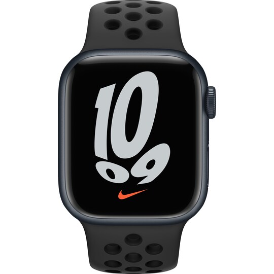 Apple Watch Series 7 Nike 41mm GPS (Midnat alu. / Anthr. Blk. sportsrem) |  Elgiganten