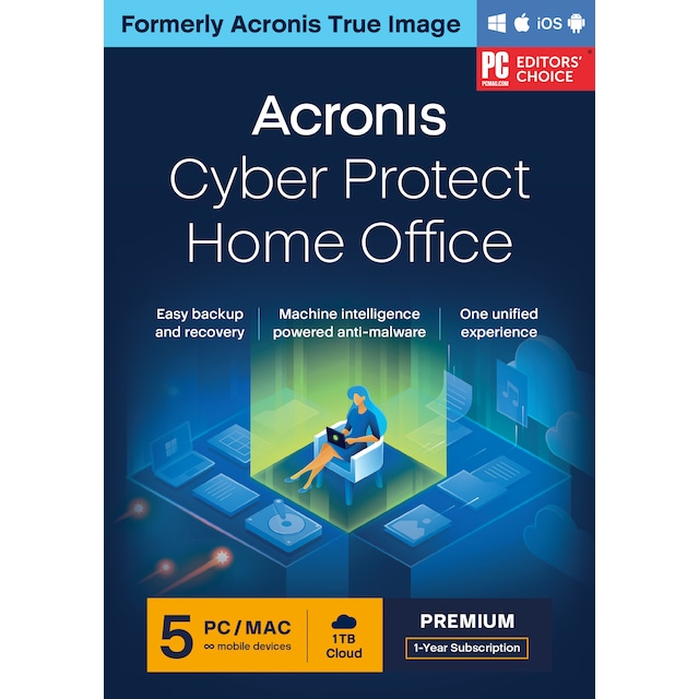 Acronis Cyber Protect Home Office Premium 5 Computers + 1TB Cloud