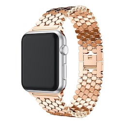 SKALO Fish Scale Armbånd i metal Apple Watch 42/44/45/49mm - Rosa guld