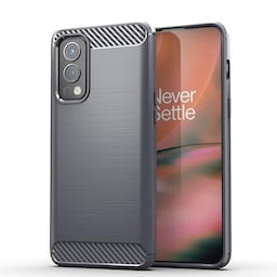 SKALO OnePlus Nord 2 Armor Carbon Stødsikker TPU-cover - Grå