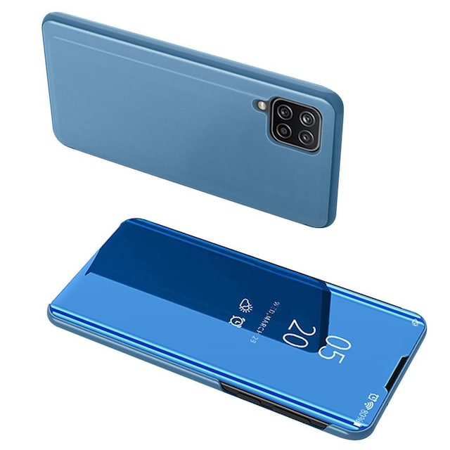 SKALO Samsung A22 4G Clear View Mirror Etui - Blå