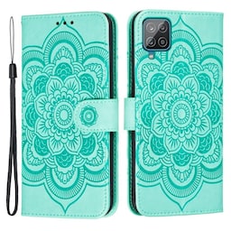 SKALO Samsung A22 4G Mandala Flip Cover - Turkis