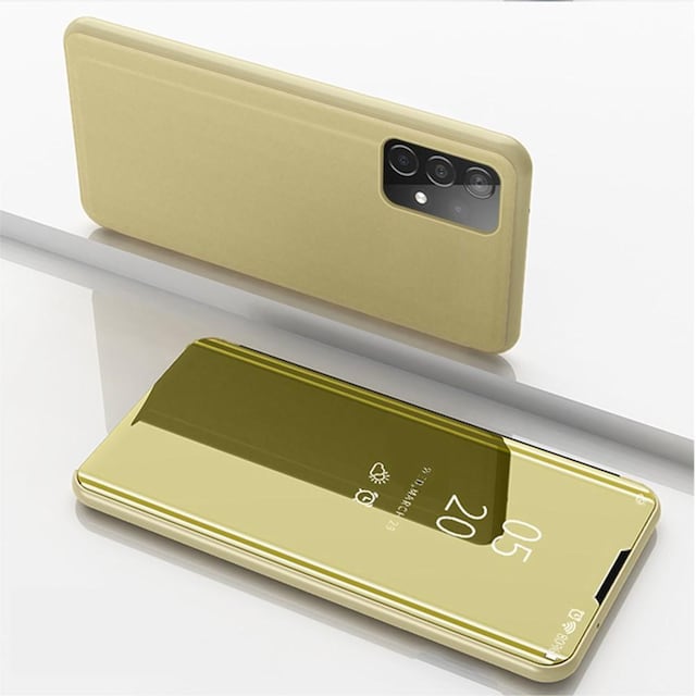 SKALO Samsung A52/A52s Clear View Mirror Etui - Guld