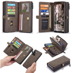 CaseMe Samsung A52/A52s CaseMe Big Wallet 2in1 Magnet Pungetui - Brun