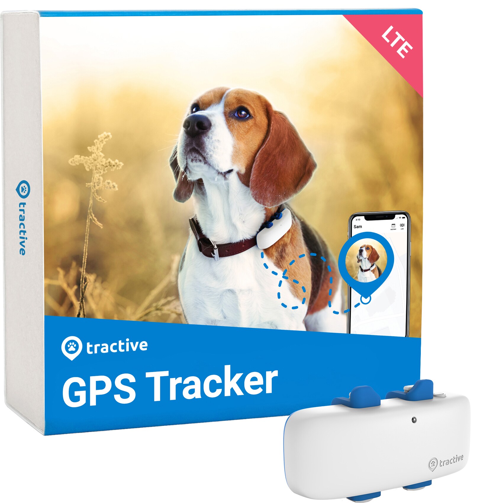 Tractive GPS tracker hund DOG 4 hundetracker aktivitetstracker - Sne |  Elgiganten