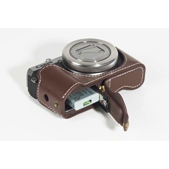 INF Taske / ærme til Canon G7X2 / G7X3 PU læder brun | Elgiganten