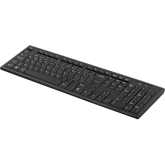 DELTACO trådløst tastatur, nordisk layout, USB, 10 m, sort | Elgiganten
