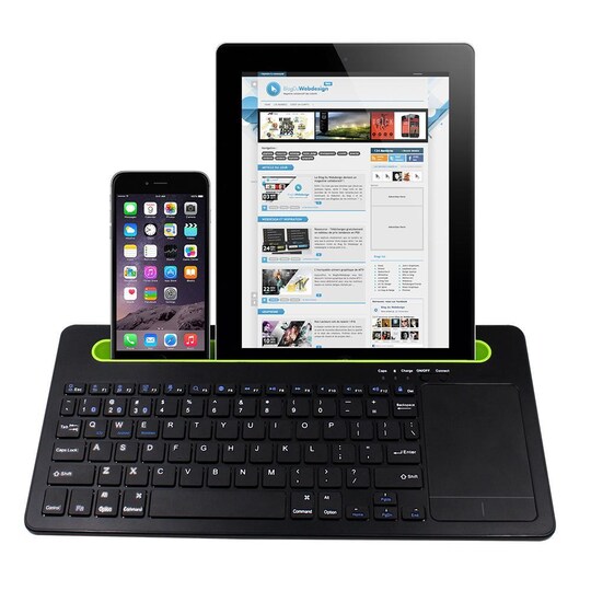 Trådløst tastatur med touchpad og mobil stativ | Elgiganten