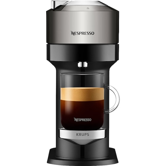 NESPRESSO® Vertuo Next kaffemaskine fra Krups, Dark Chrome | Elgiganten