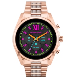 Michael Kors Gen 6 Bradshaw smartwatch 44mm (bedazzled rose gold-tone)