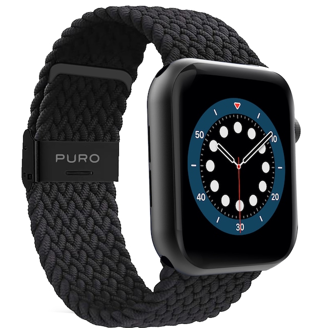 Puro Apple Watch 42-45 mm Loop urbånd (sort)
