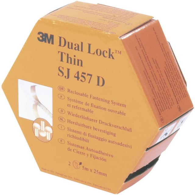 3M SJ 457D Dual Lock Burrebånd til fastlimning
