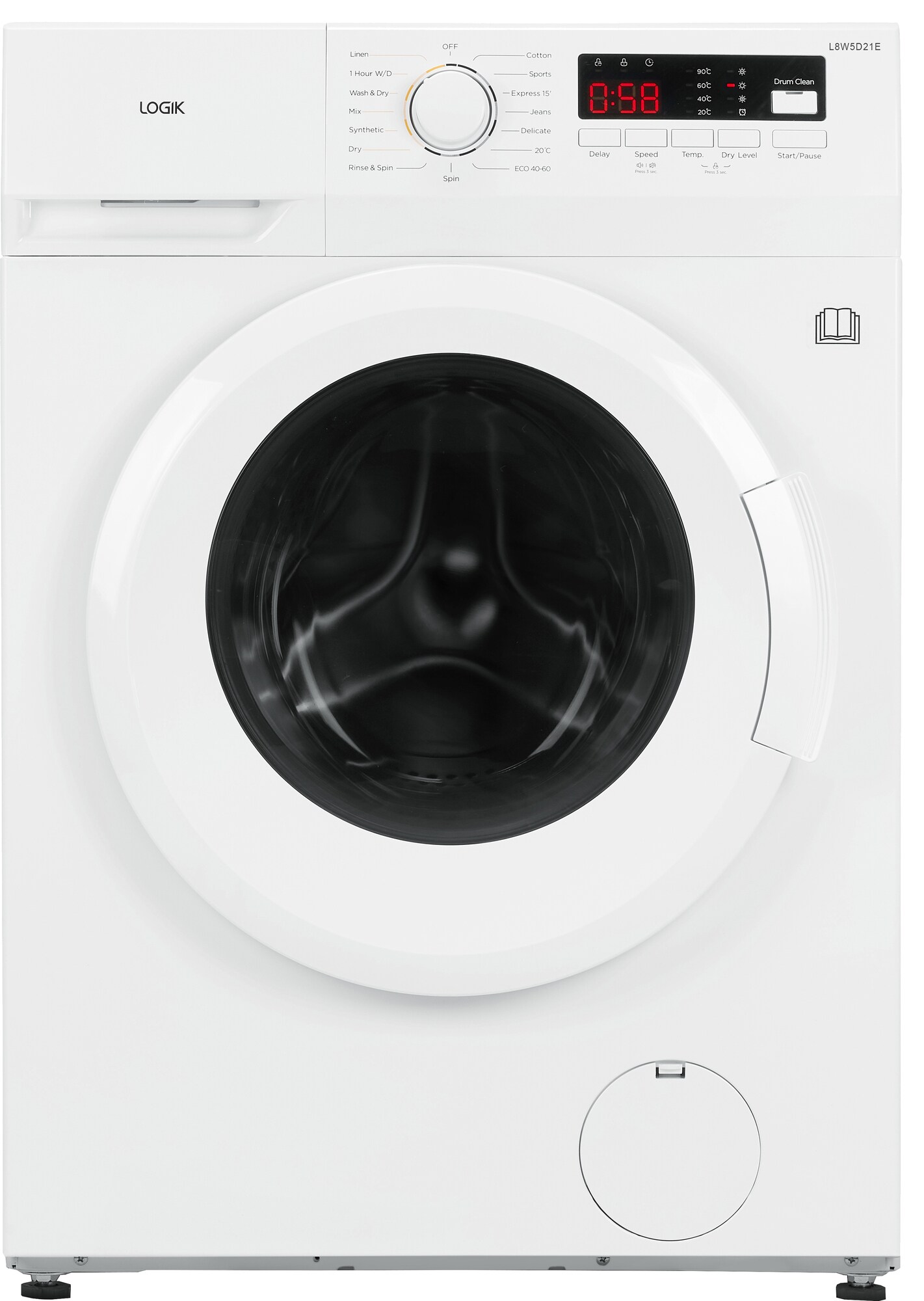 Logik Midea vaskemaskine/tørretumbler L8W5D21E | Elgiganten
