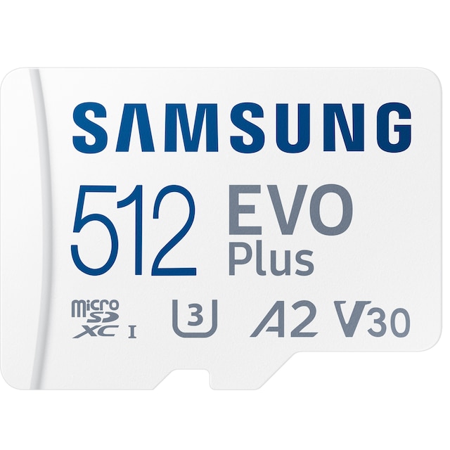 Samsung EVO Plus mikro SD hukommelseskort (512GB)