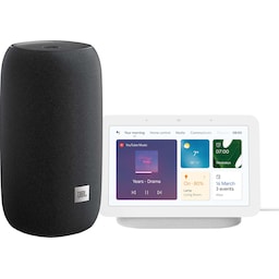 JBL Link Portable Wi-Fi højttaler med Google Nest Hub 2 bundle