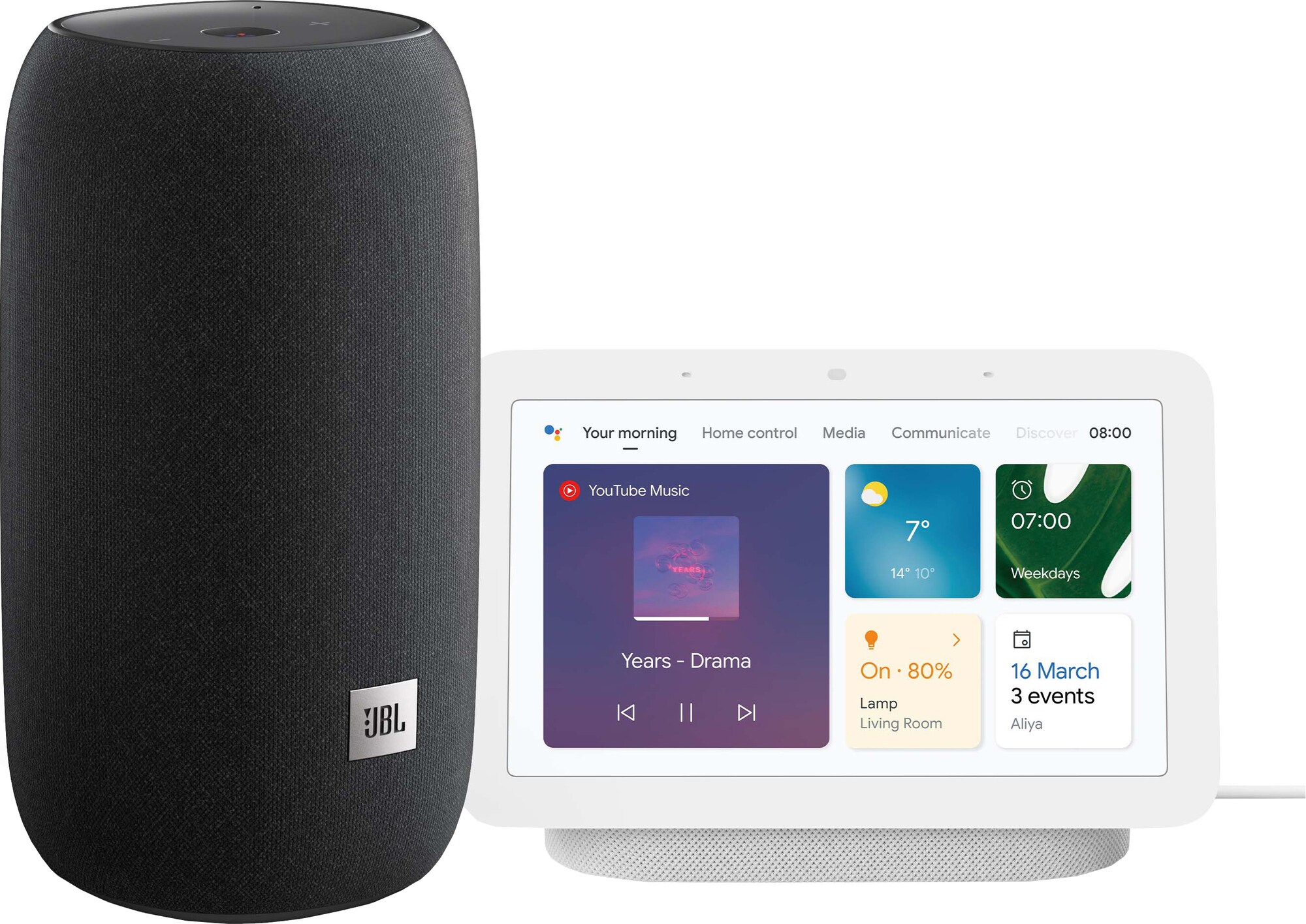 taske Boost Elektrisk JBL Link Portable Wi-Fi højttaler med Google Nest Hub 2 bundle | Elgiganten