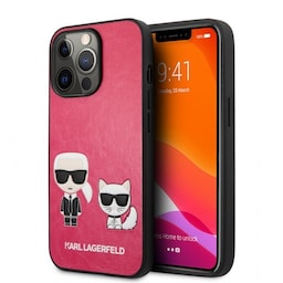 Karl Lagerfeld iPhone 13 Pro Max Cover Karl & Choupette Embossed Fuschia