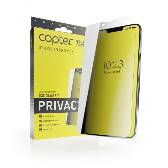 Copter iPhone 13 Pro Max Skærmbeskytter Exoglass Flat Privacy