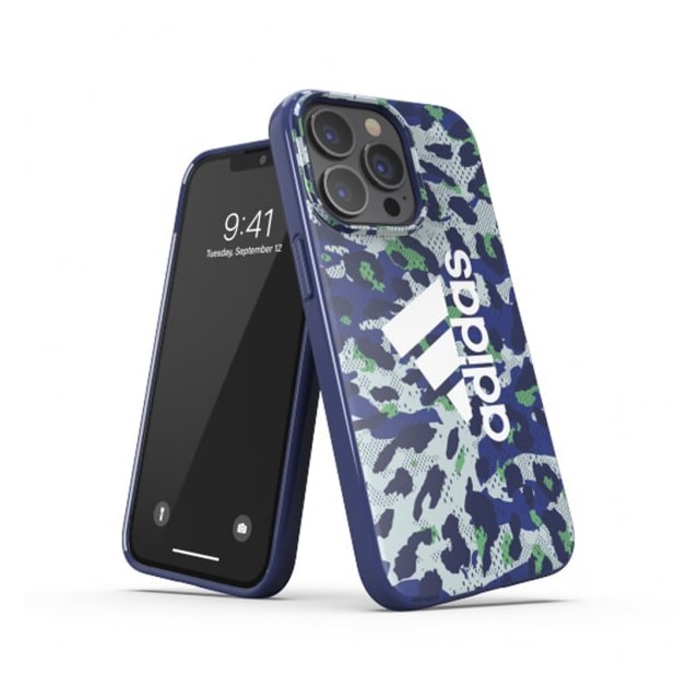 Adidas iPhone 13 Pro Cover Snap Case Leopard Bold Blue