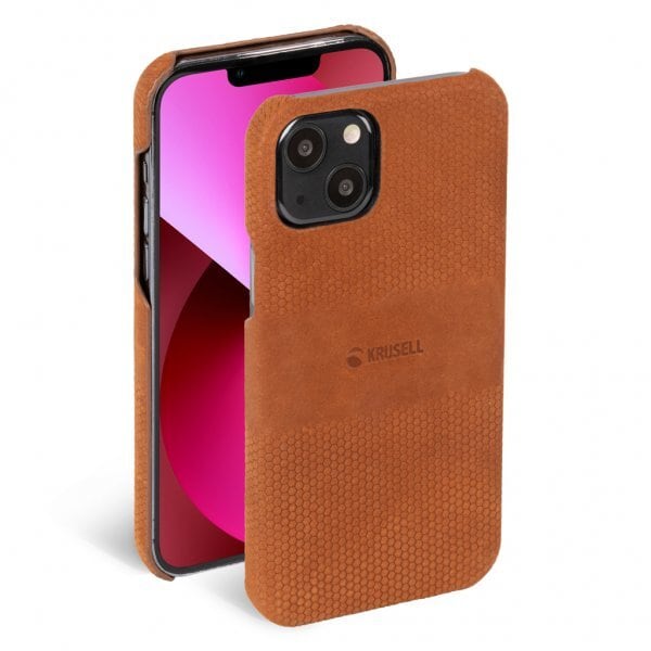 Krusell iPhone 13 Cover Leather Cover Cognac | Elgiganten