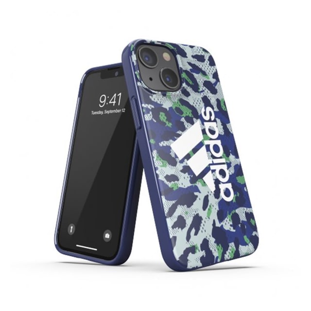 Adidas iPhone 13 Mini Cover Snap Case Leopard Bold Blue