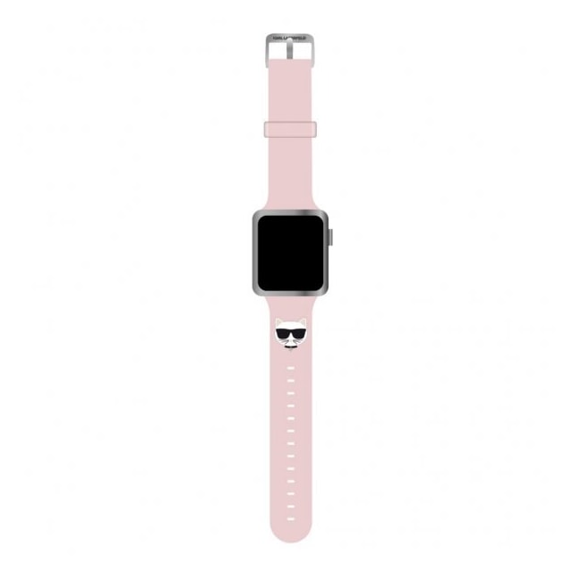 Karl Lagerfeld Apple Watch 42/44/45mm/Apple Watch Ultra Armbånd Choupette Lyserød